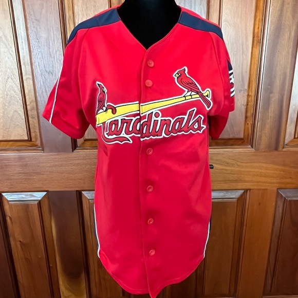 Majestic Authentic St. Louis Cardinals Albert Pujols #5 Red MLB Jersey Adult S - Picture 1 of 10